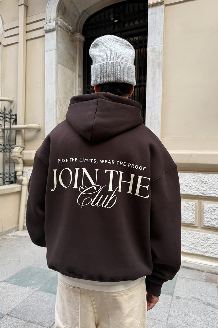 Join The Clup Baskılı Hoodie