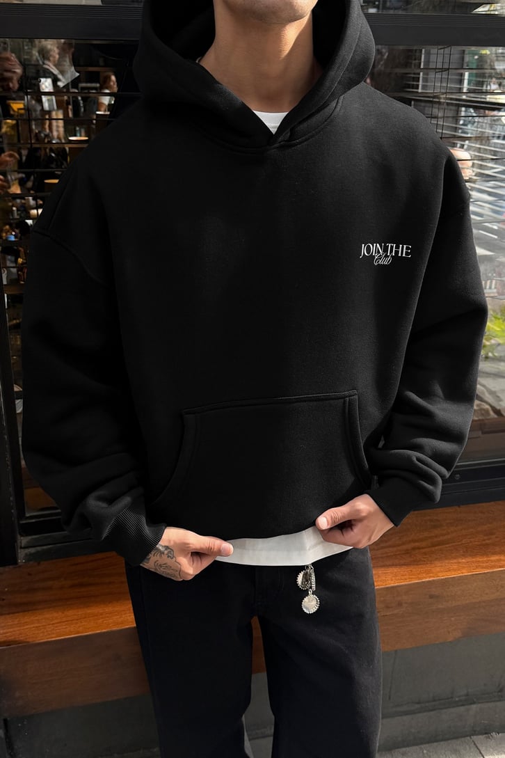 Join The Clup Baskılı Hoodie