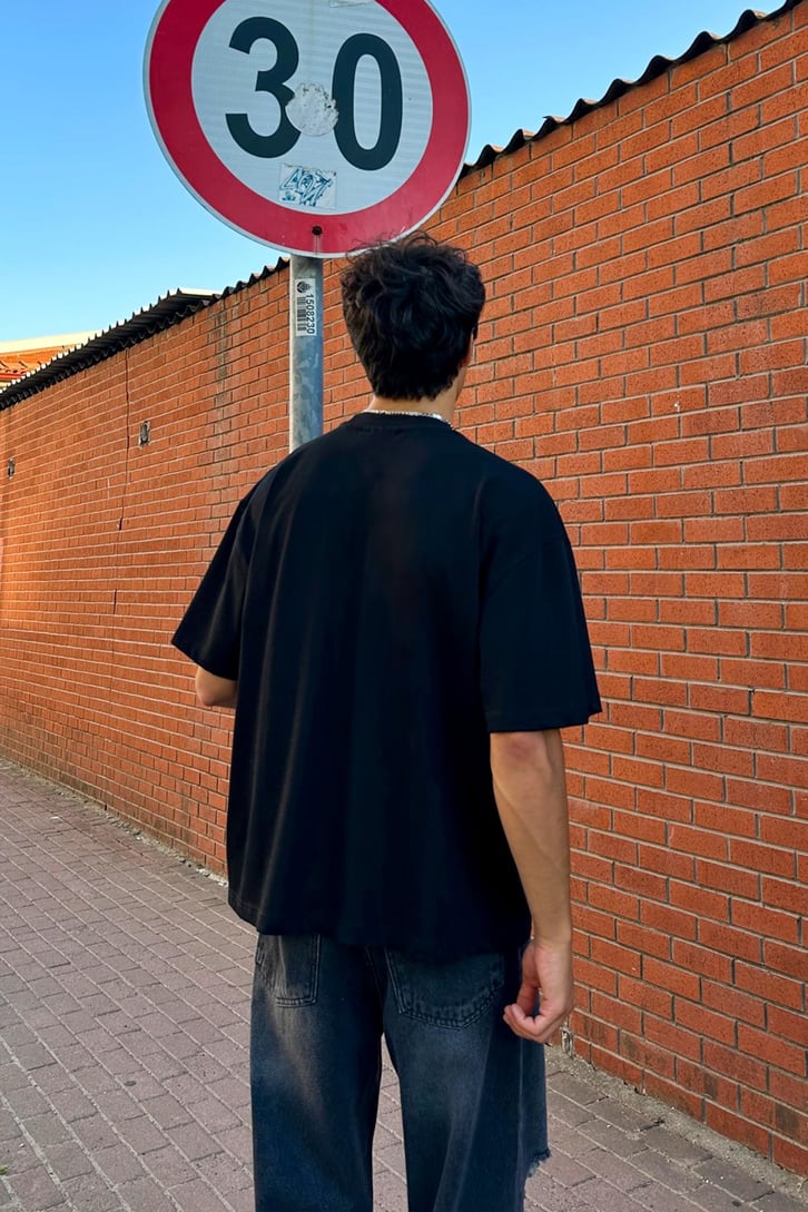 Just Be Taş İşlemeli Oversize Tişört