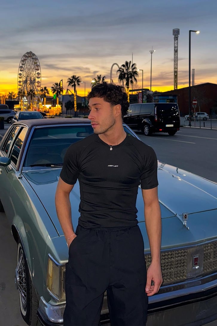 Just Lift Baskılı Slim Fit Tişört
