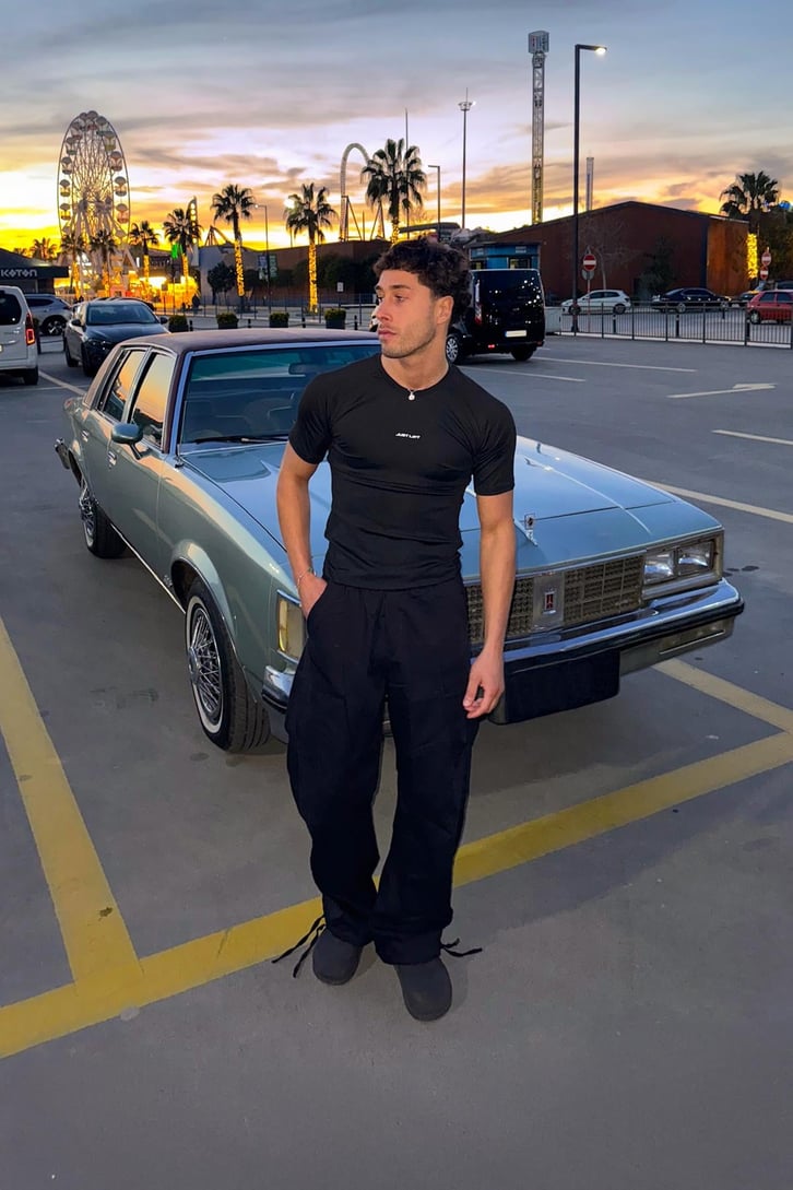 Just Lift Baskılı Slim Fit Tişört