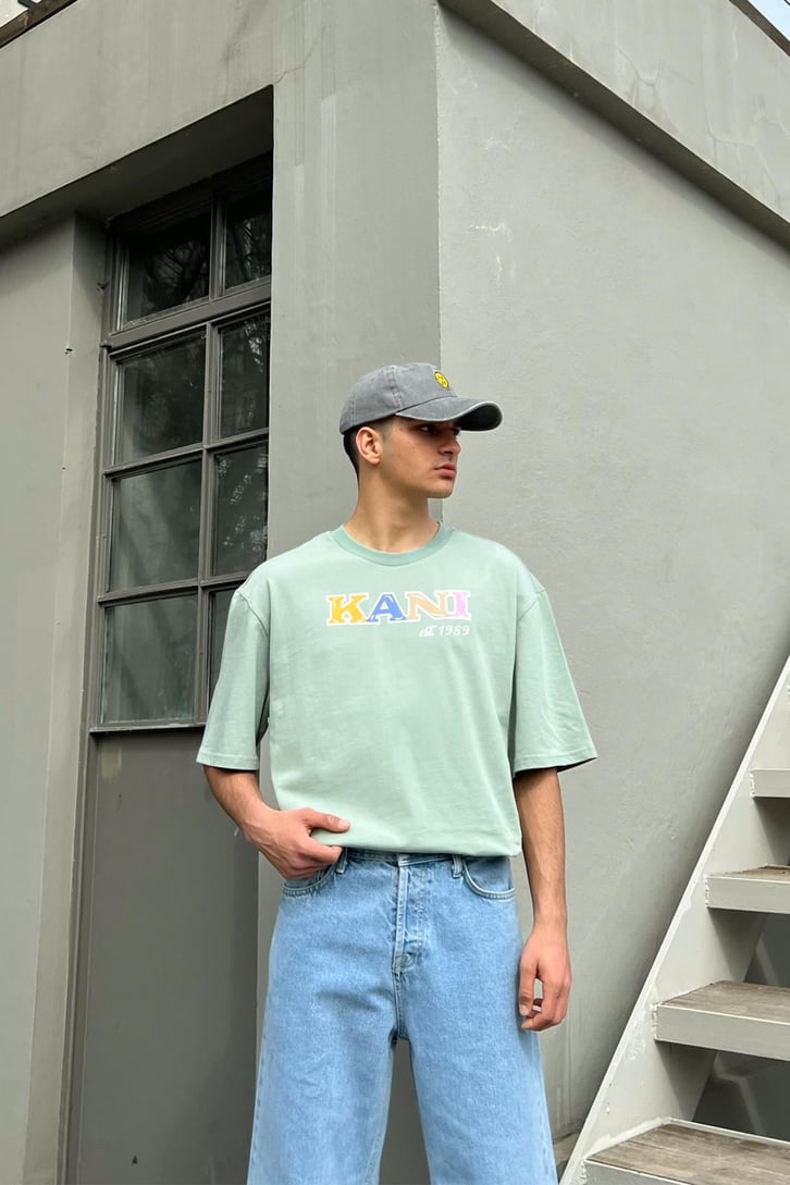 Kani Baskılı Oversize Tshirt