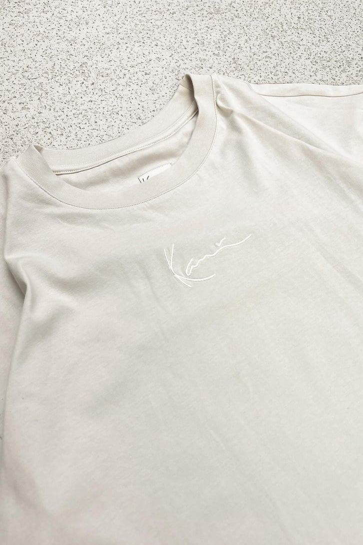 Kani Nakışlı Krem Oversize Tişört