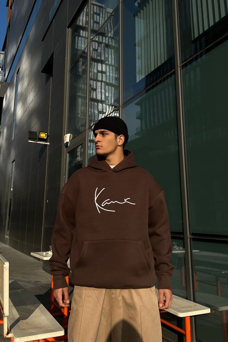 Kani Nakışlı Oversize Hoodie