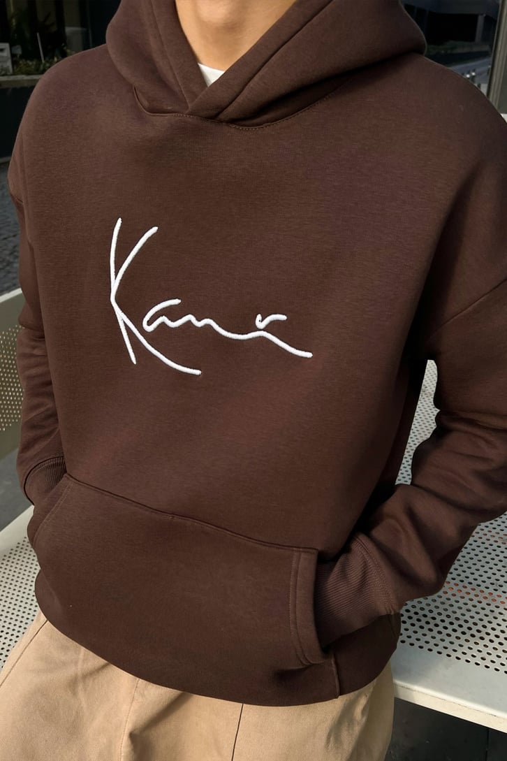Kani Nakışlı Oversize Hoodie