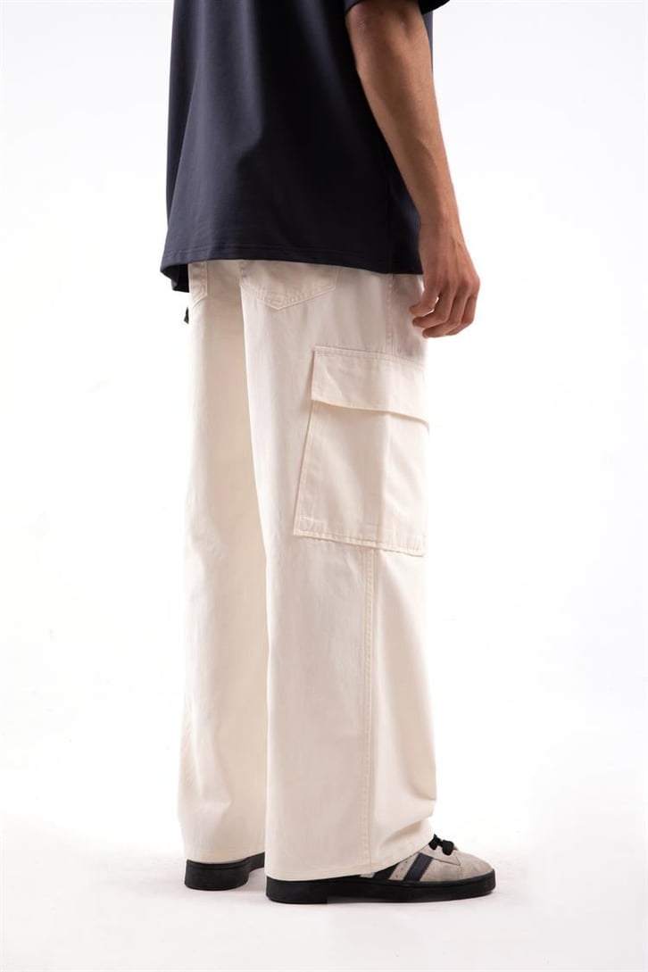 Kargo Cep Detaylı Kahverengi Baggy Pantolon