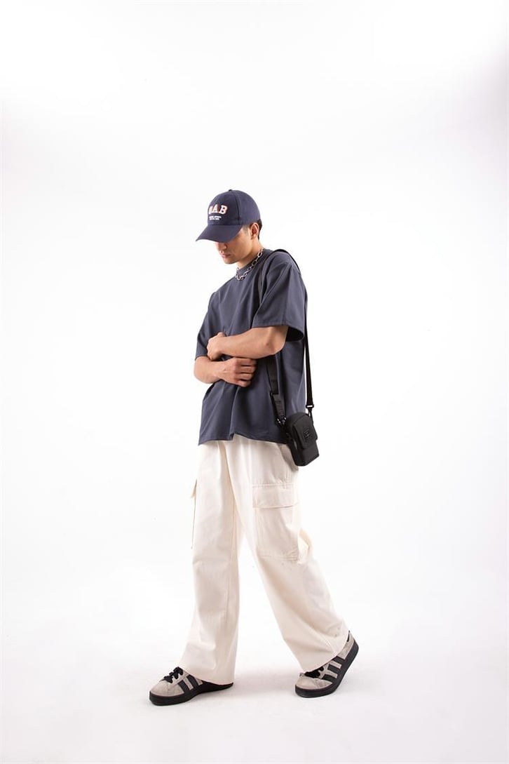 Kargo Cep Detaylı Kahverengi Baggy Pantolon