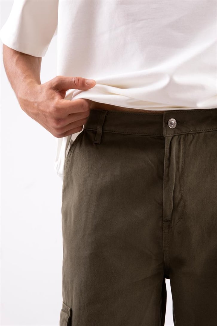 Kargo Cep Detaylı Kahverengi Baggy Pantolon