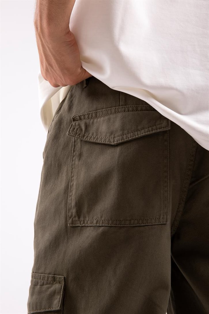 Kargo Cep Detaylı Kahverengi Baggy Pantolon
