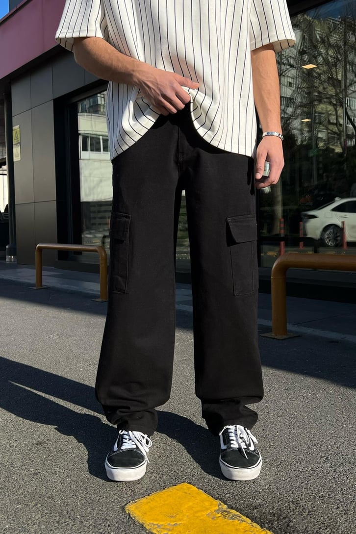Kargo Cep Kahverengi Baggy Pantolon