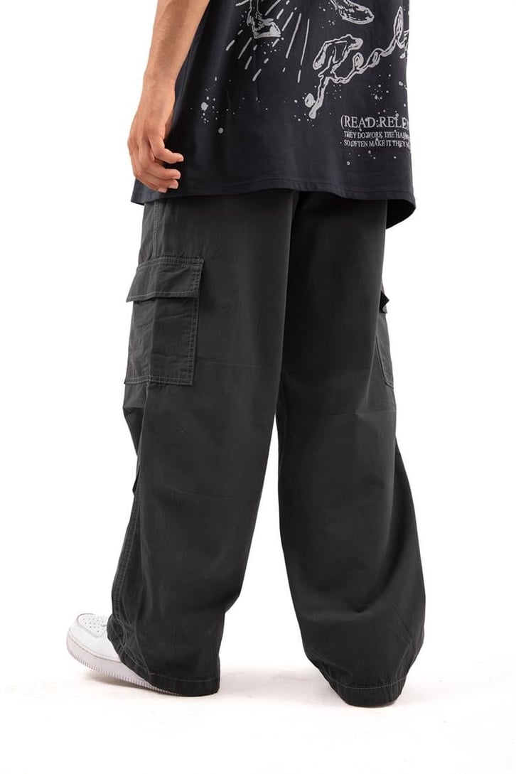 Kargo Cep Stoperli Antrasit Baggy Jean