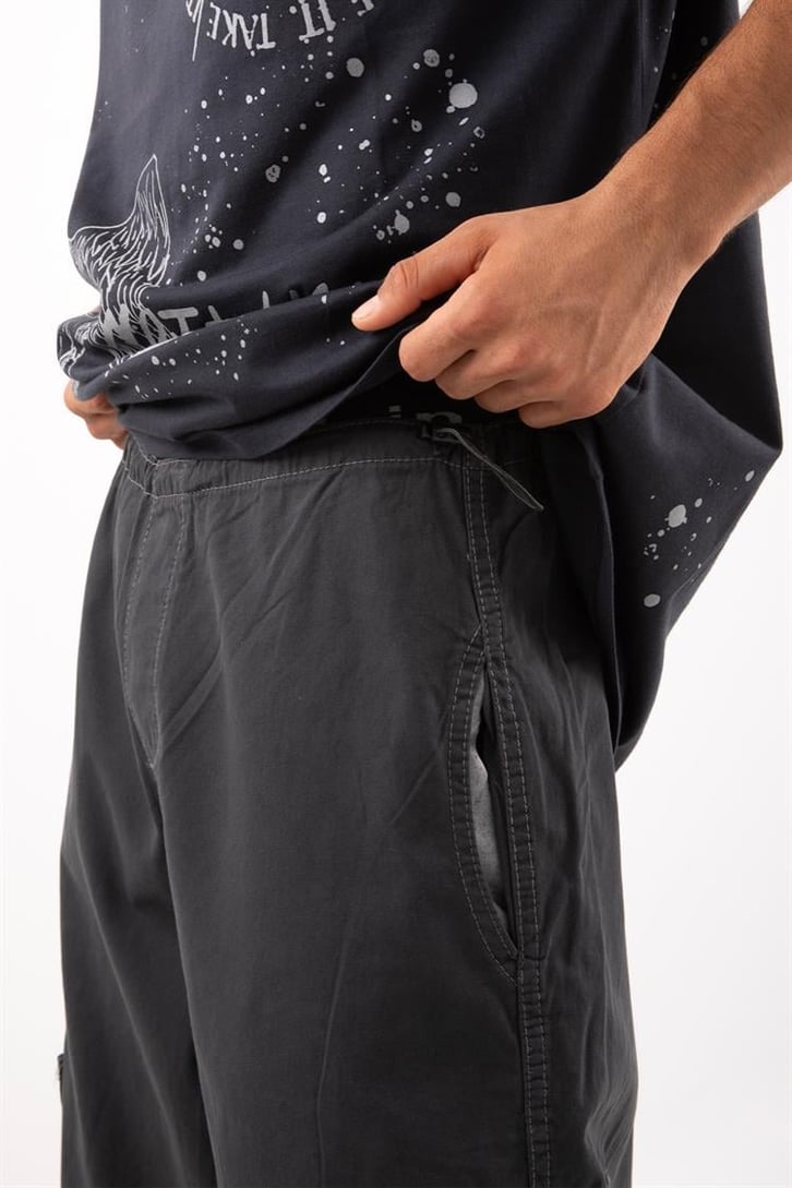 Kargo Cep Stoperli Antrasit Baggy Jean