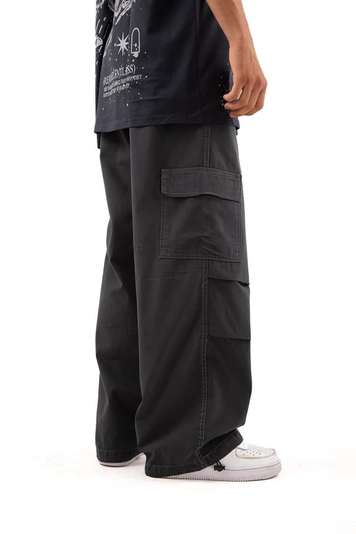 Kargo Cep Stoperli Antrasit Baggy Jean