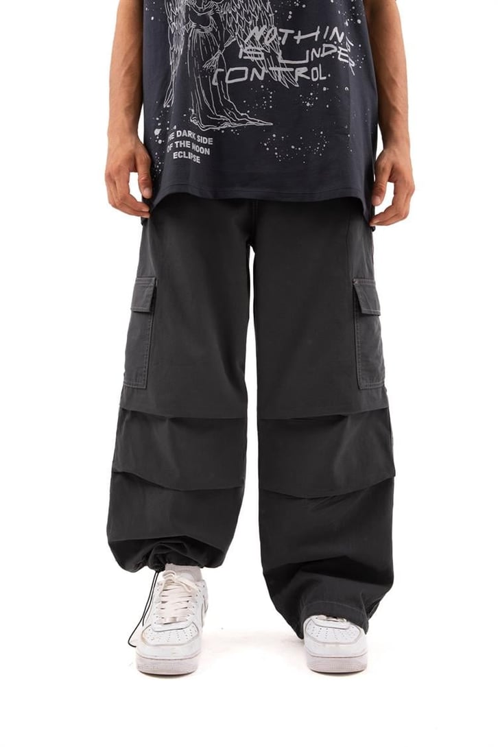 Kargo Cep Stoperli Antrasit Baggy Jean