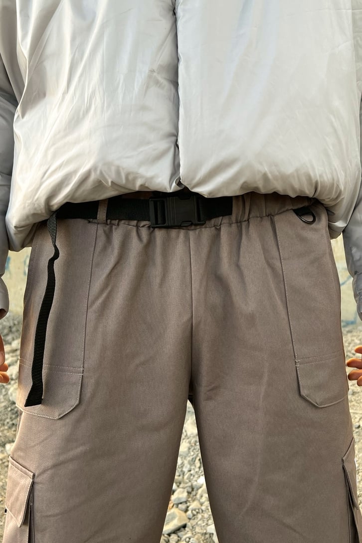 Kargo Cepli Bej Pantolon