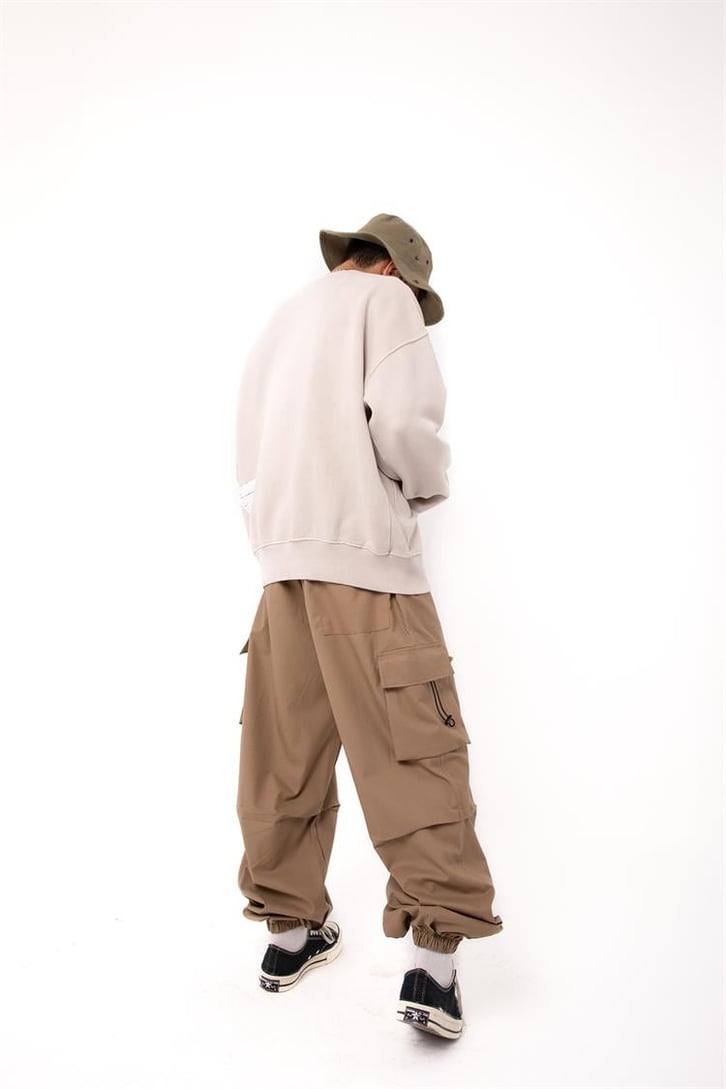 Kargo Cepli Camel Paraşüt Kumaş Pantolon