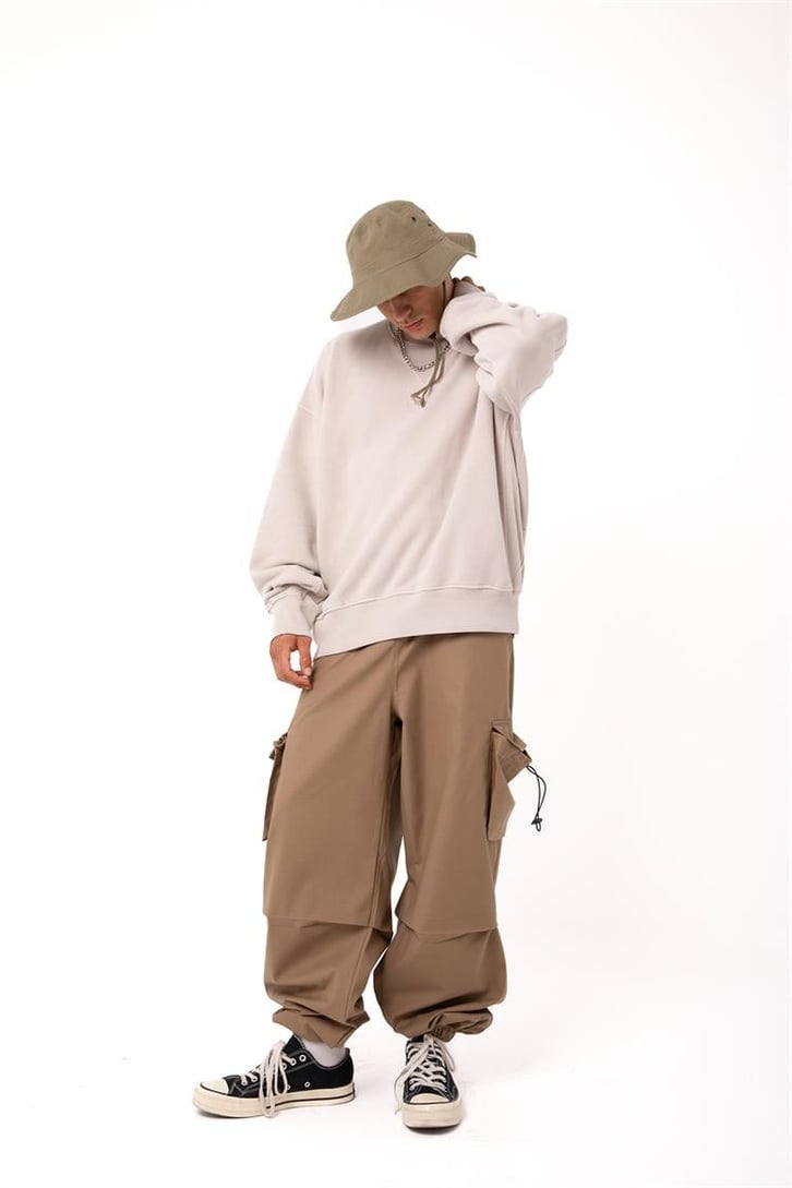 Kargo Cepli Camel Paraşüt Kumaş Pantolon