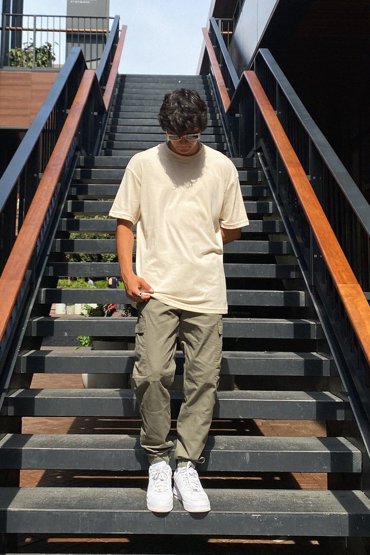 Kargo Cepli Haki Jogger Pantolon