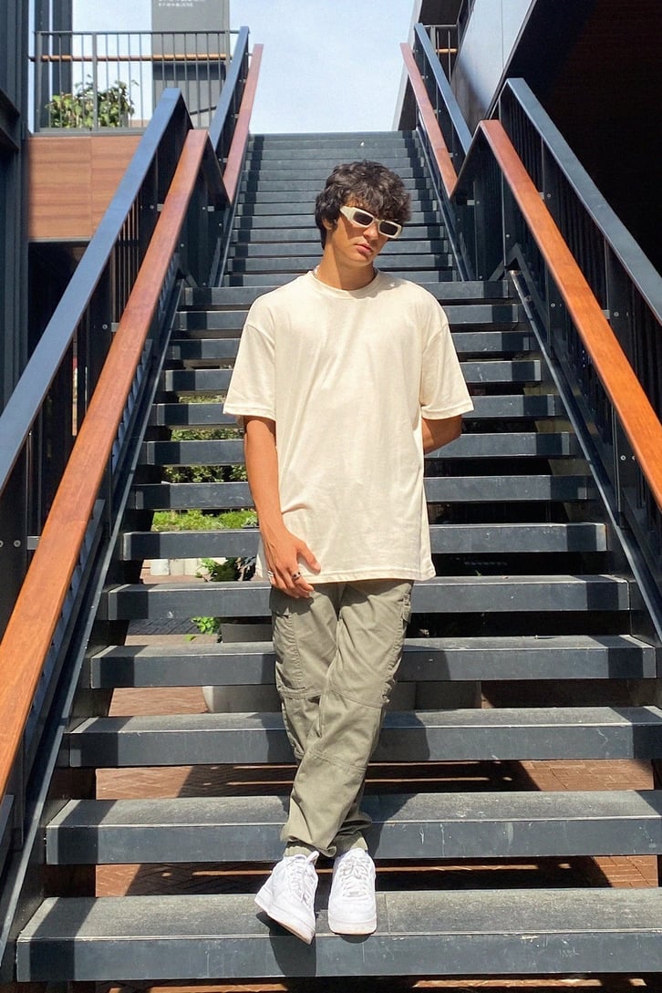 Kargo Cepli Haki Jogger Pantolon