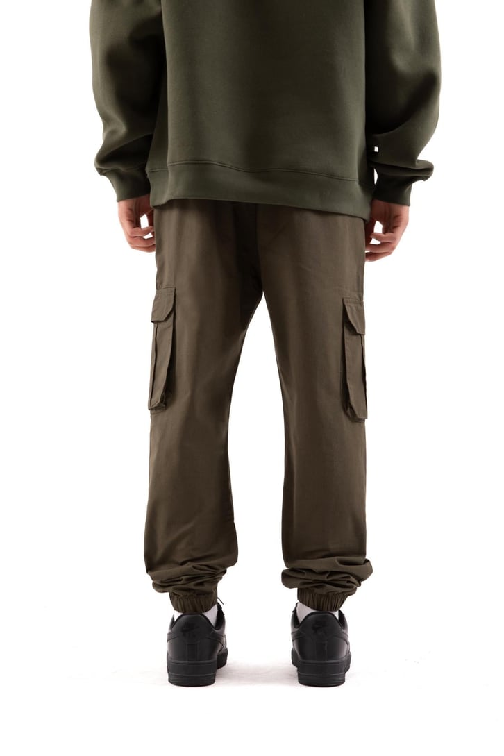 Kargo Cepli Haki Jogger Pantolon