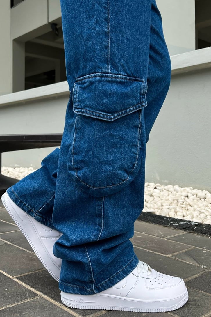 Kargo Cepli Zipper Baggy Jean