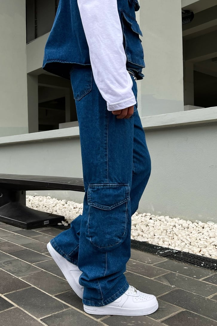 Kargo Cepli Zipper Baggy Jean