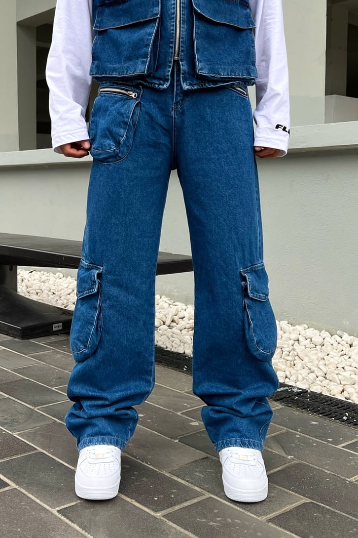 Kargo Cepli Zipper Baggy Jean