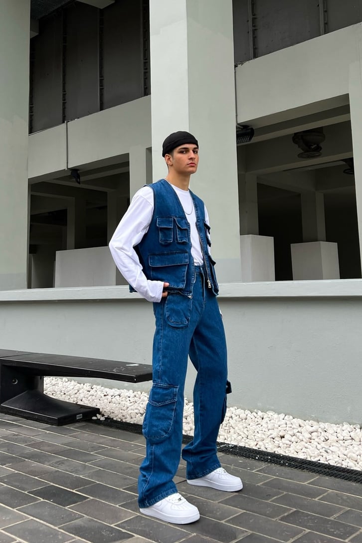 Kargo Cepli Zipper Baggy Jean