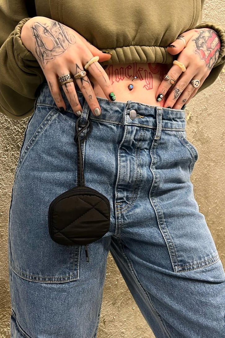 Kargo Ceplli Mavi Baggy Jean