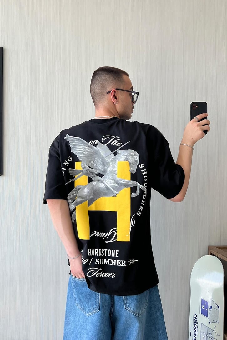 Kentaur Baskılı Oversize Tişört