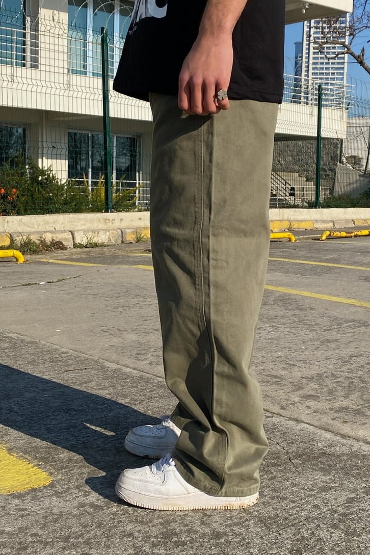 Khaki Basic Premium Baggy Fit Pant