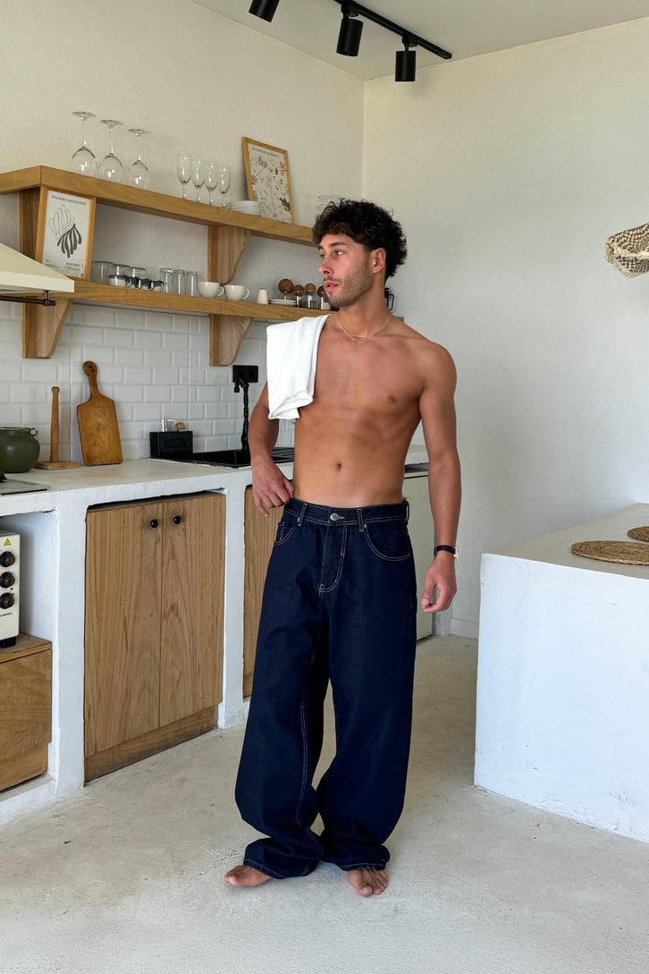 Lacivert Basic Yıkamalı Regular Jean