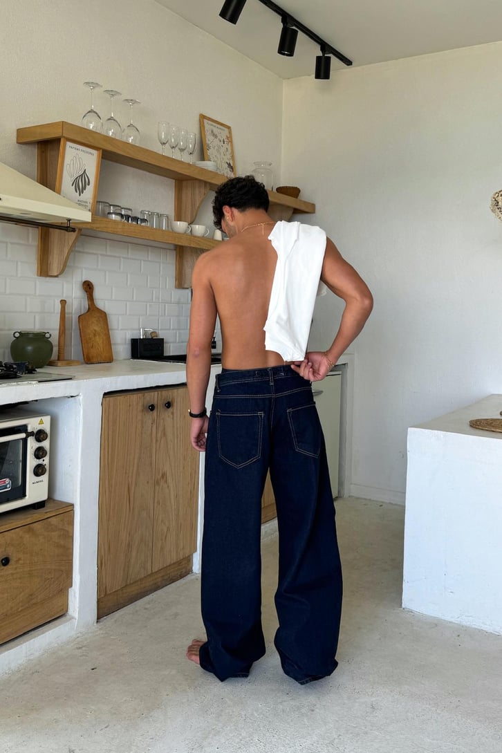 Lacivert Basic Yıkamalı Regular Jean