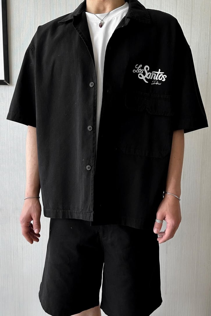 Las Santas Baskılı Premium Oversize Gömlek