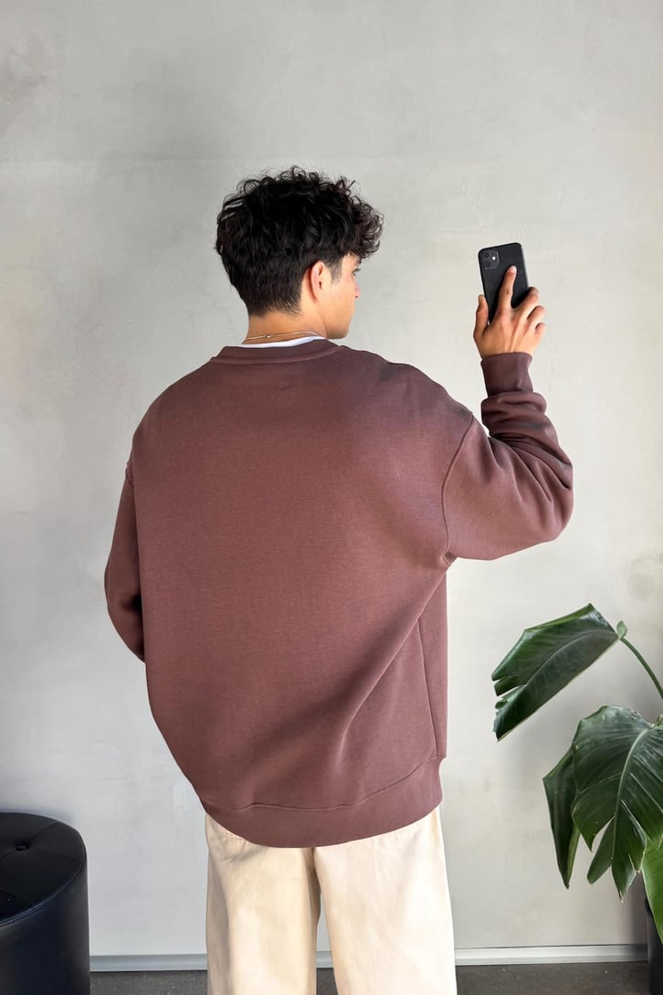 L'avenir Nakışlı Bisiklet Yaka Sweatshirt