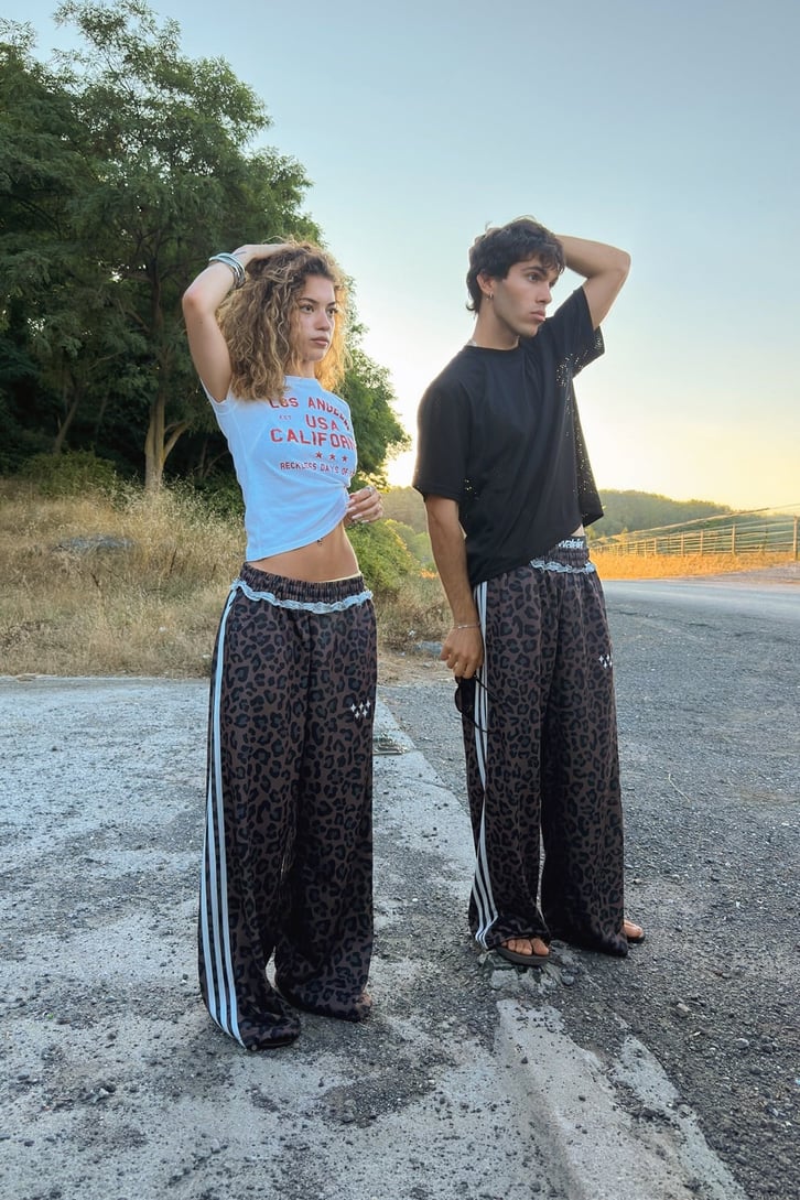 Leopar Baggy Ayarlanabilir Paça Eşofman Altı