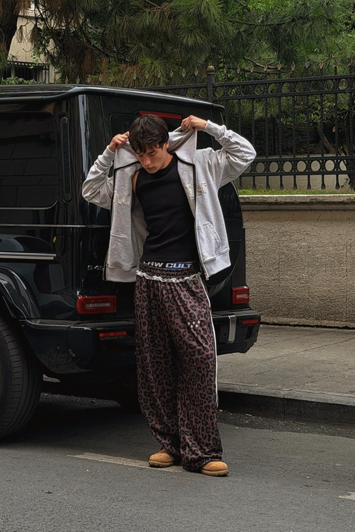 Leopar Pattern Monster Fit