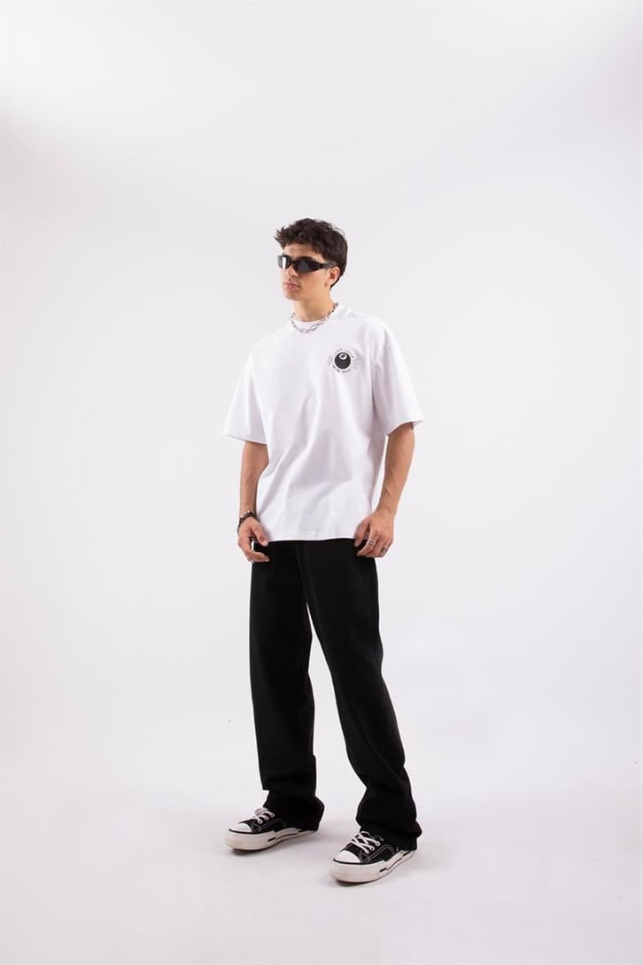 Less Luck Baskılı Oversize Tshirt