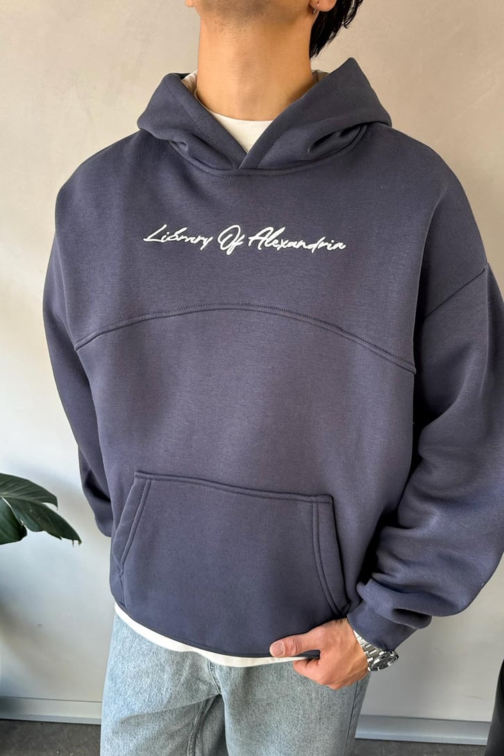 Library Of Alexandria Nakışlı Hoodie