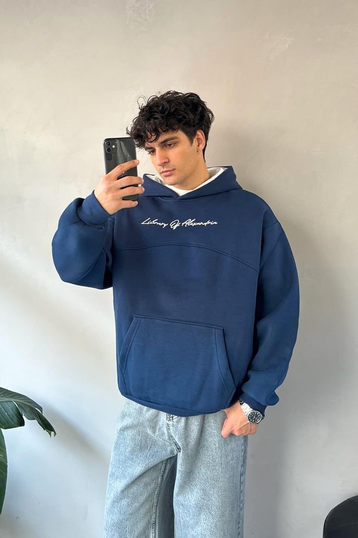 Library Of Alexandria Nakışlı Hoodie