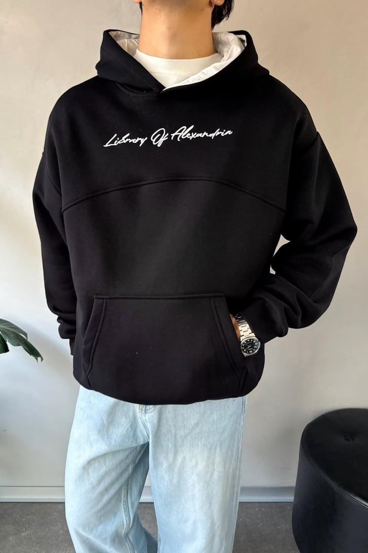 Library Of Alexandria Nakışlı Hoodie