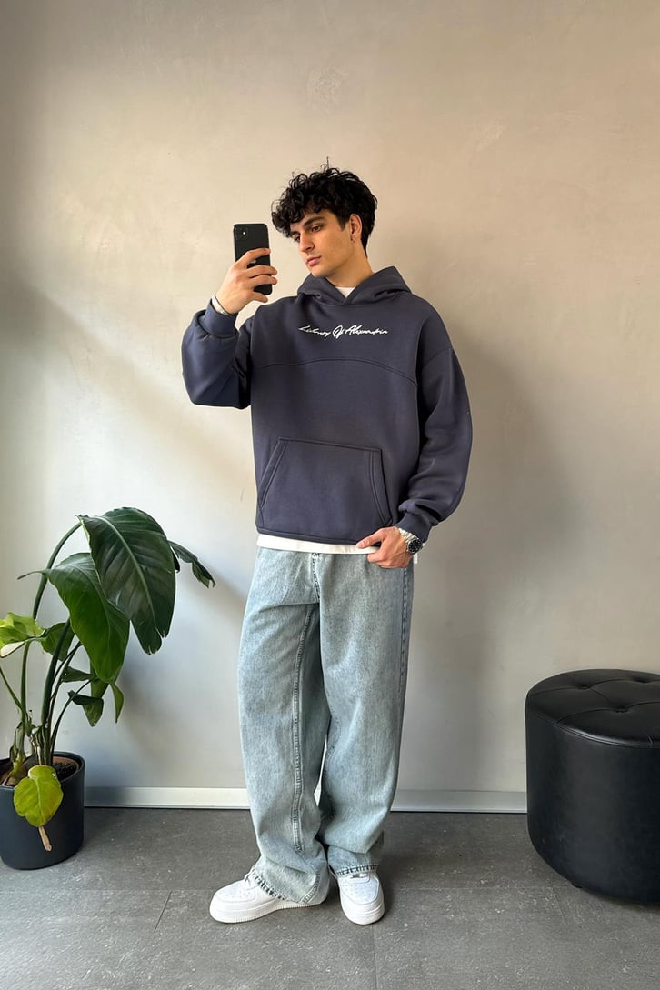 Library Of Alexandria Nakışlı Hoodie