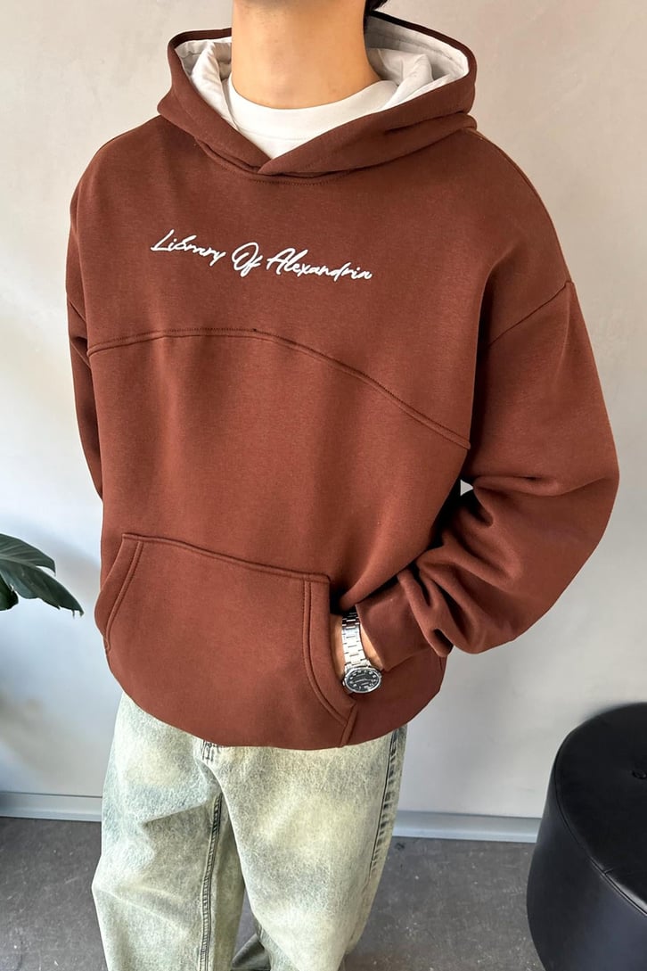Library Of Alexandria Nakışlı Hoodie