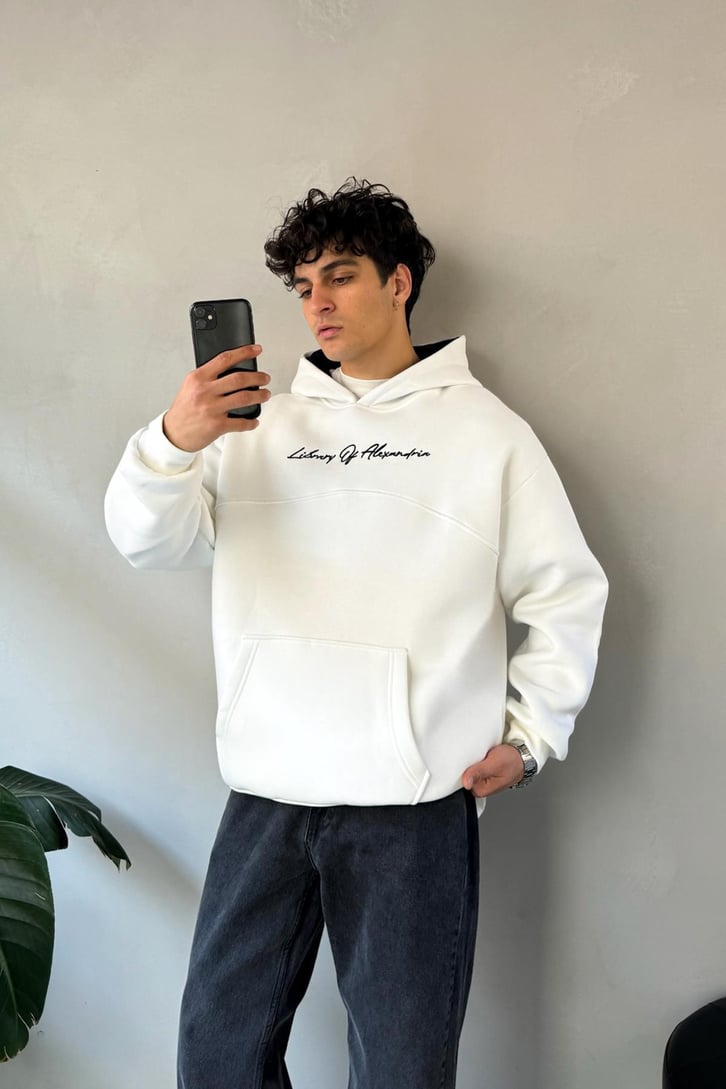 Library Of Alexandria Nakışlı Hoodie