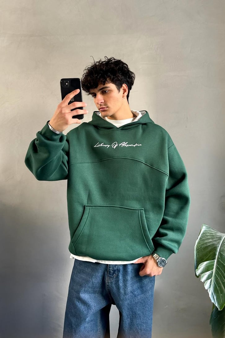 Library Of Alexandria Nakışlı Hoodie