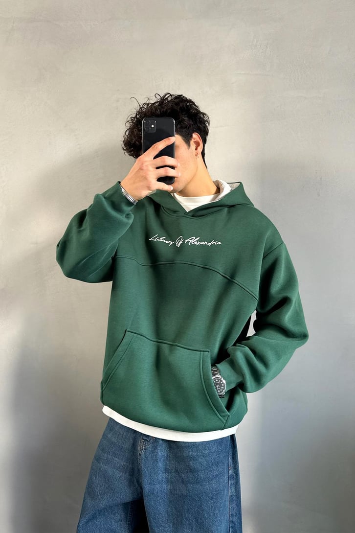 Library Of Alexandria Nakışlı Hoodie