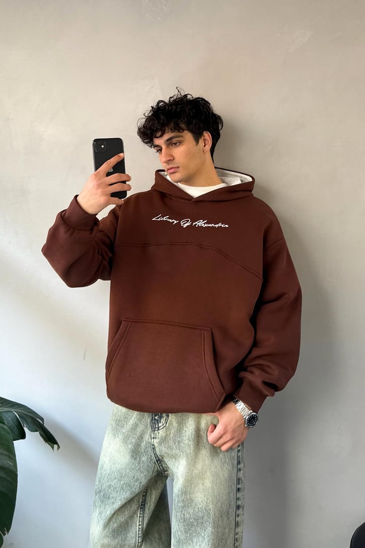 Library Of Alexandria Nakışlı Hoodie