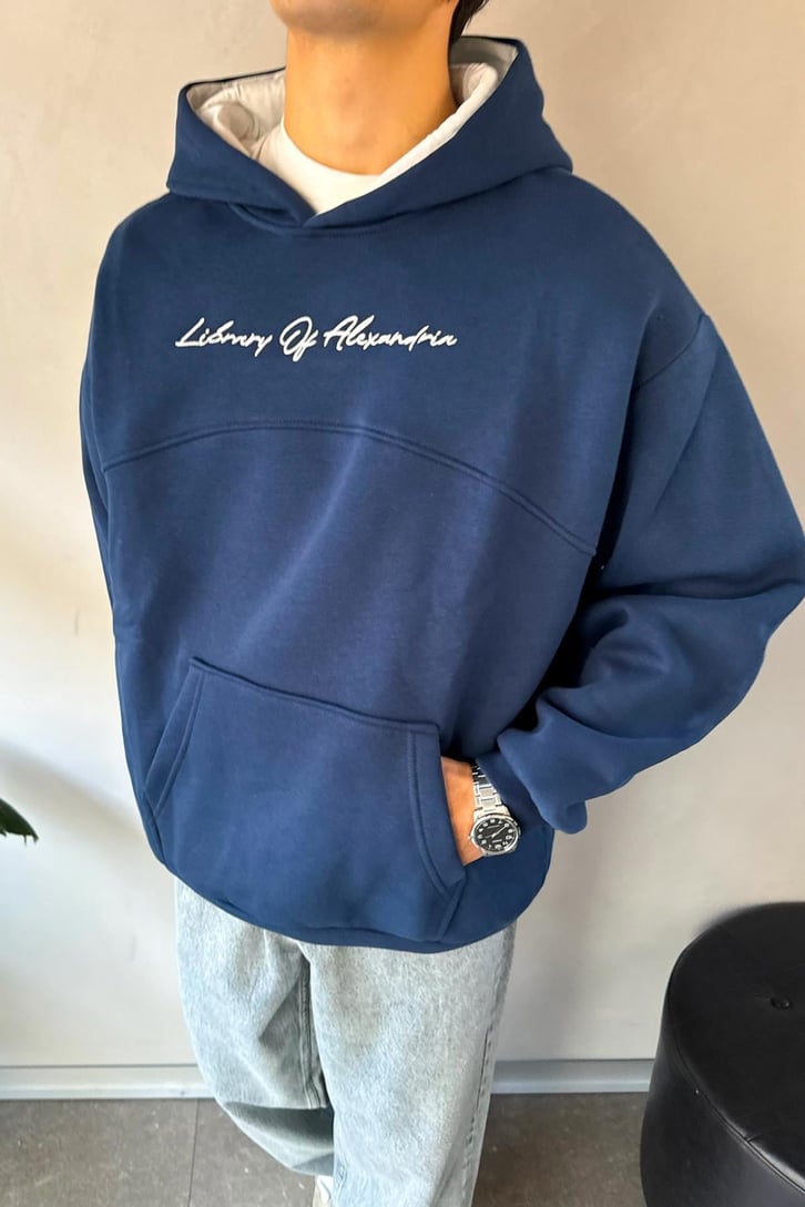 Library Of Alexandria Nakışlı Hoodie