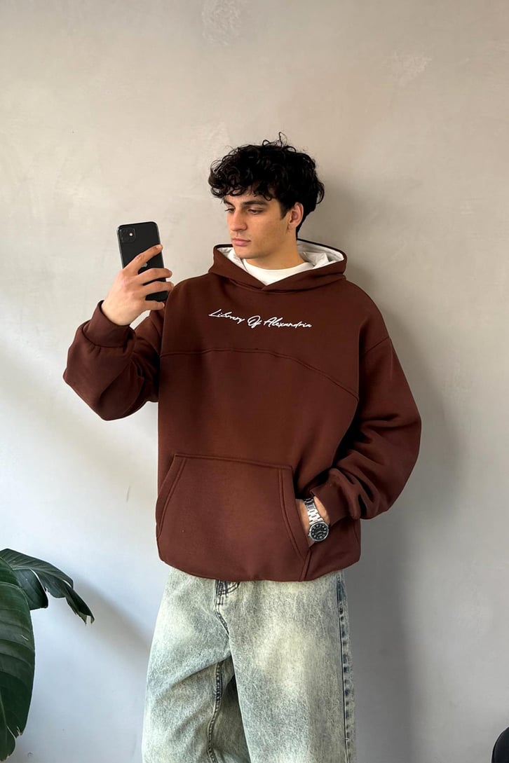 Library Of Alexandria Nakışlı Hoodie