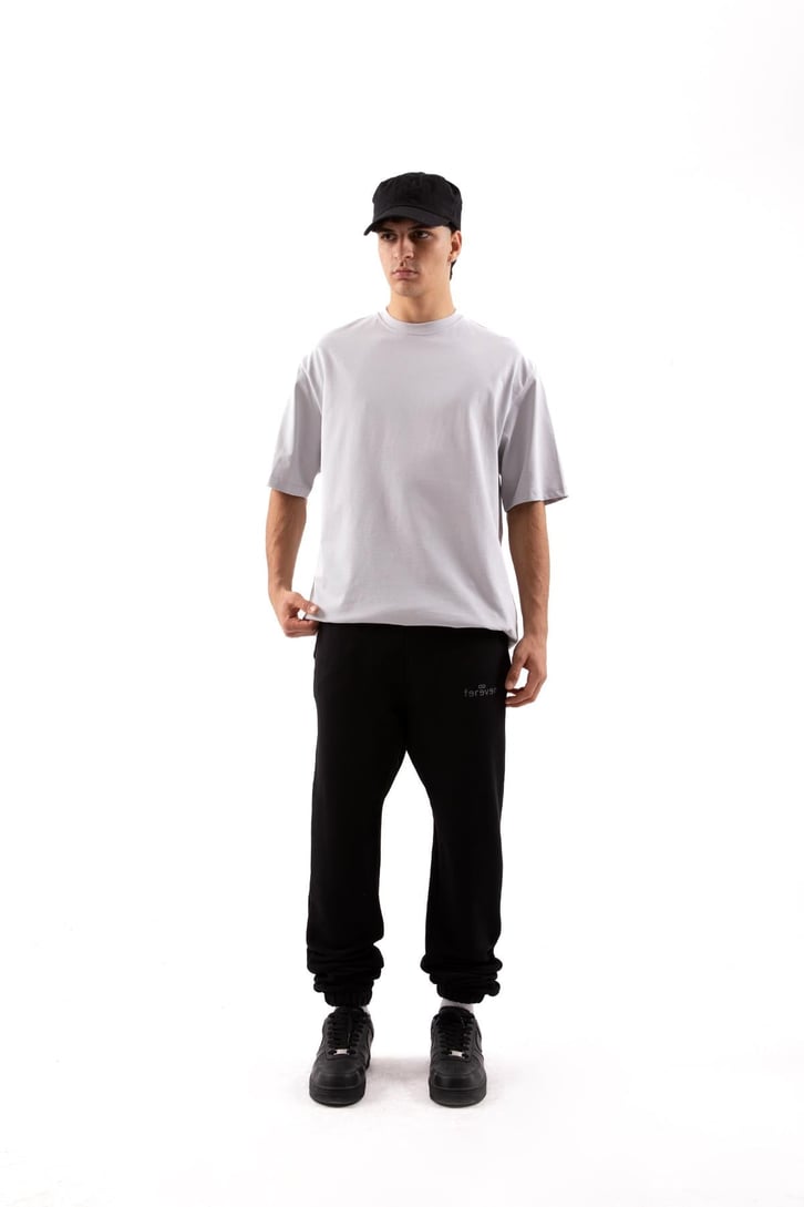 Logo Baskılı Siyah Jogger Eşofman Altı